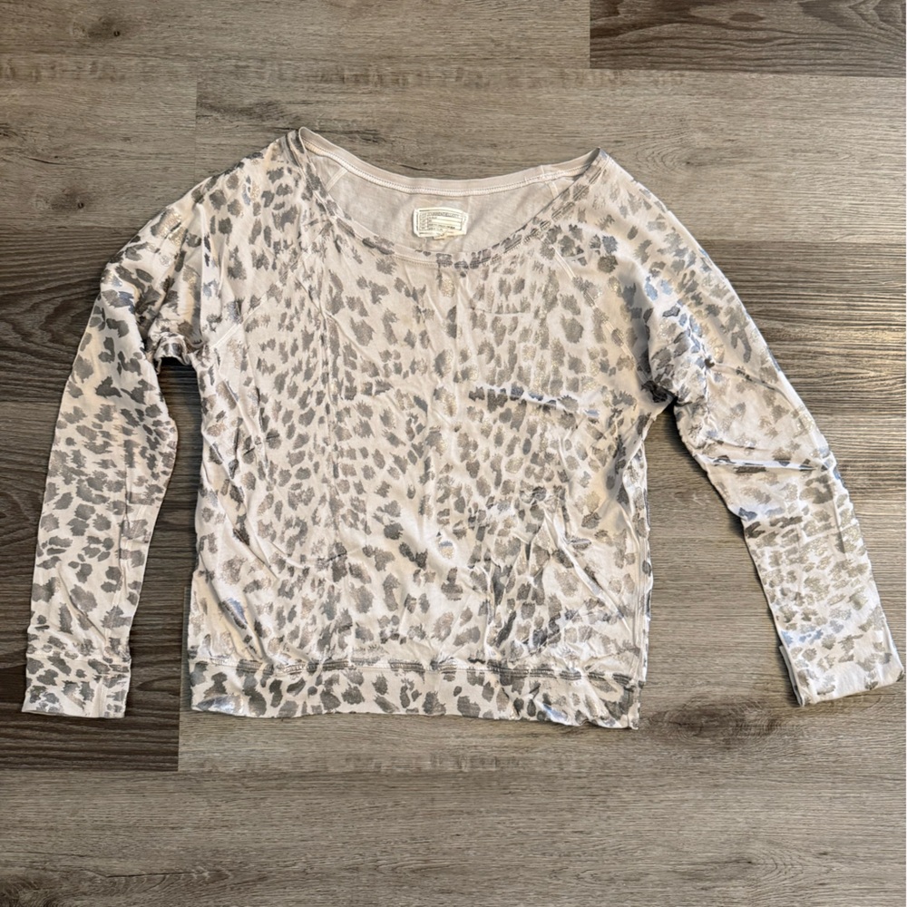 Current/Elliott Gray and Black Patterned Top